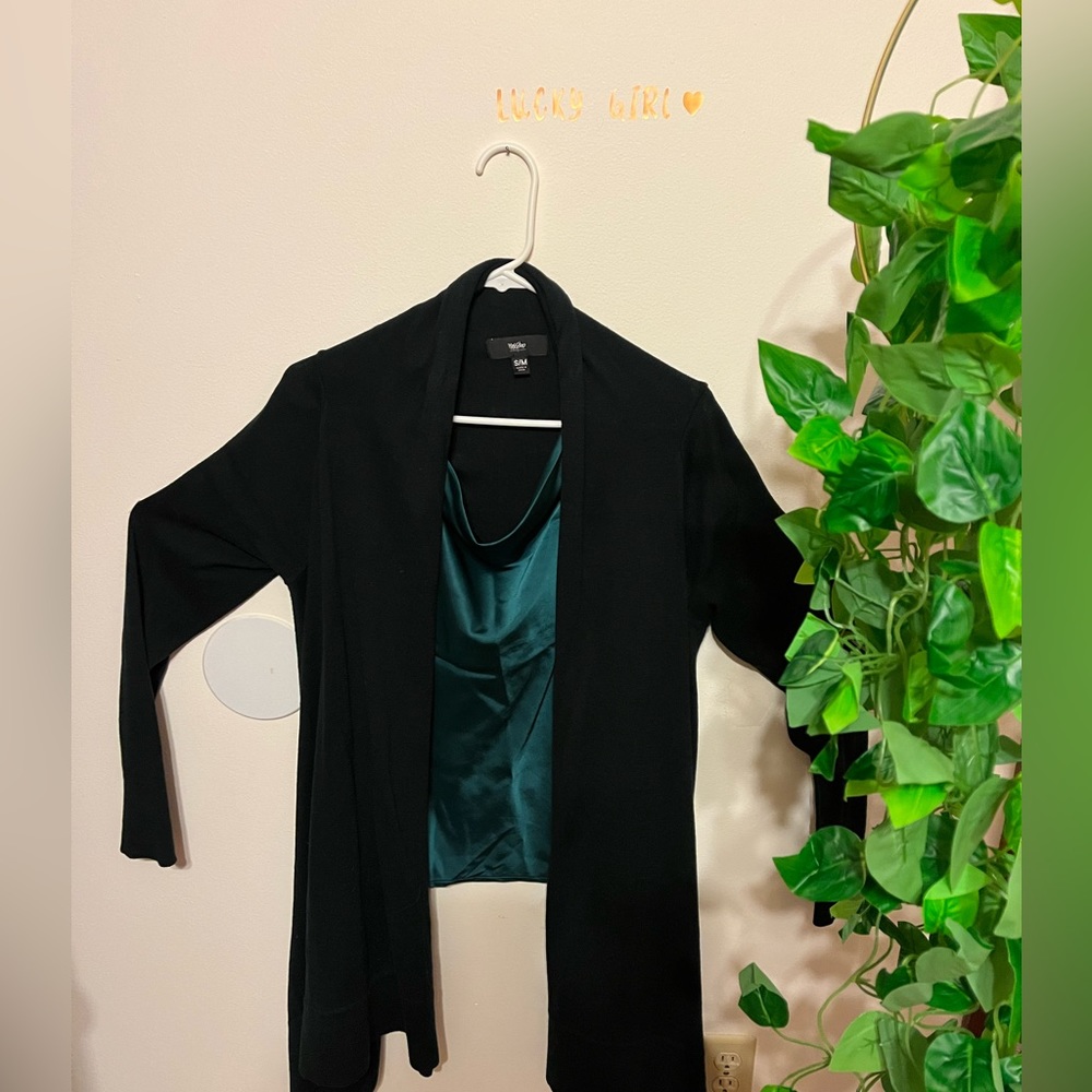 Beautiful black open front cardigan